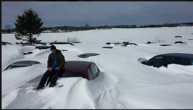 Halifax Airport Parking Lot March 2015